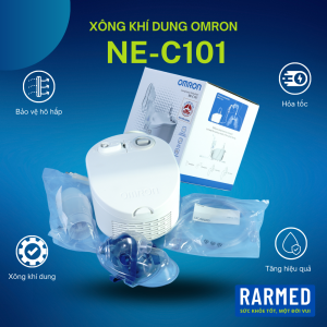 Máy xông khí dung Omron NE-C101 hỗ trợ viêm phế quản hen suyễn rối loạn hô hấp
