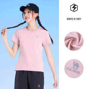 Cameljeans Áo thun thể thao nhanh khô Áo chạy tập thể dục thoáng khí mùa hè ngắn tay cho nữ