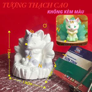 Tượng tô màu Loopy cầm kẹo hồ lô tượng thạch cao trắng tô tượng