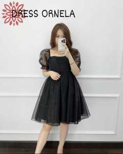 DRESS ORNELA ORGANZA / DRESS WANITA MODEL BARU / PAKAIAN WANITA / DRESS PESTA WANITA / DRESS KONDANGAN WANITA / DRESS WANITA TERLARIS / DRESS WANITA KEKINIAN / FASHION WANITA DEWASA / COD