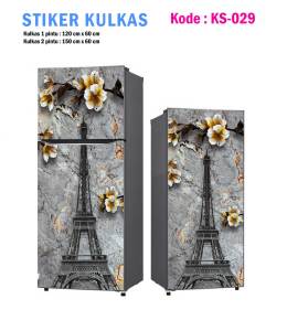 Stiker Kulkas 1 Pintu dan Sticker Kulkas 2 Pintu Menara Eiffel