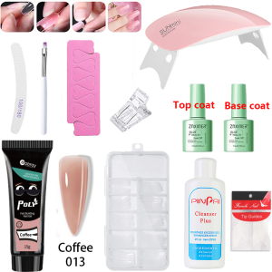 MS.W Poly Gel Nail Extension Set 13PCS/SET Extesion Nail Gel Kit Nails Crystal Builder Nail Gel Nails Set Kit Complete