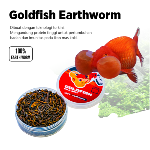 Pakan Pelet Makanan Ikan Mas Koki Goldfish Bulk Body Cacing Kering IKANESIA