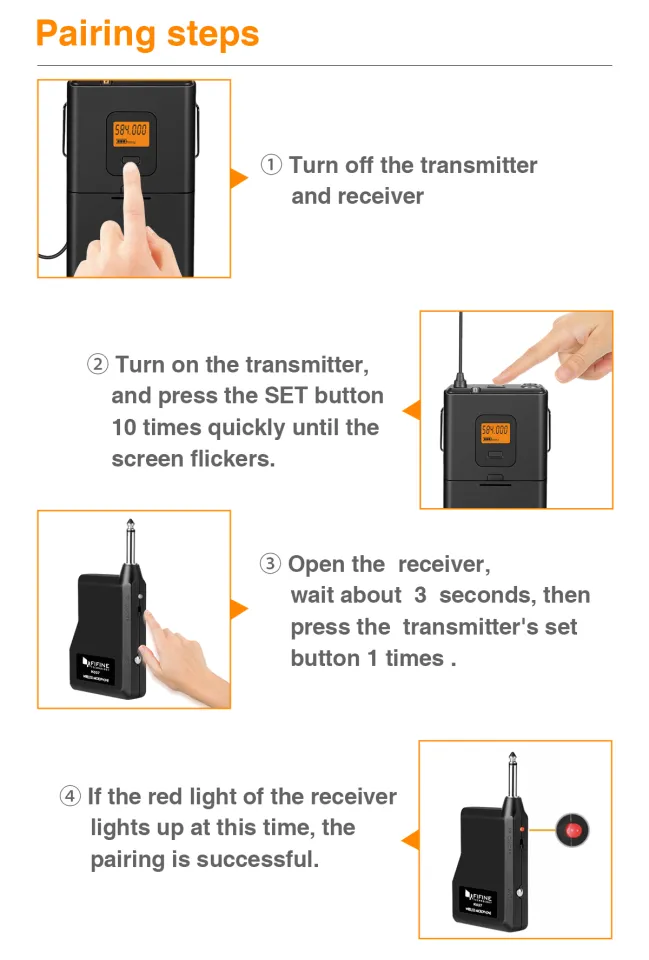 Fifine 20 Channel UHF Wireless Lavalier Lapel Microphone System