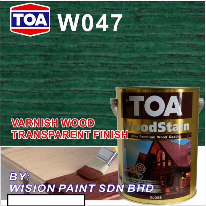 1L ( TOA Woodstain Gloss Paint ) 1 LITER for Interior and Exterior Wood