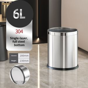 10L/14L stainless steel trash can metal bathroom trash can for bathrooms kitchens hotels restaurants