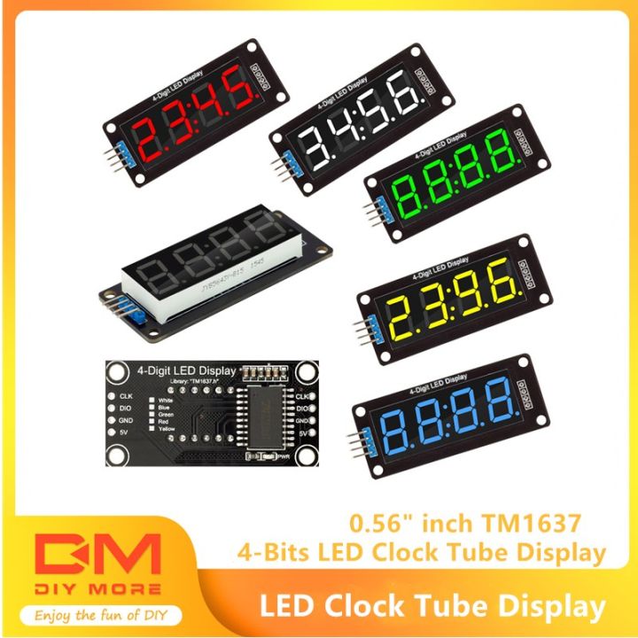 Real Time Clock Arduino TM1637 4 Bits Digital Tube LED Display Module ...