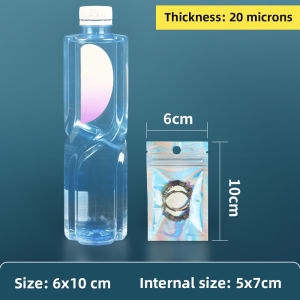 ⚡Lowest Price⚡100pcs Laser Pouch Plastic Packaging Holographic Bag Bracelet Packaging 自封袋镭射