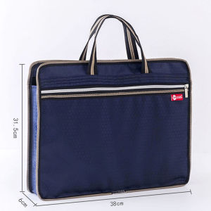 1pc Large Capacity Briefcase Folder Tote Bag Storage Handbag Waterproof Document File Paper Organizer Large capacity