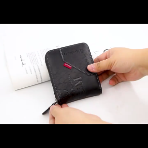 Stylish Mens Short Wallet With Zippers Closure Practical PU Holder For Everyday Use And Business Meetings