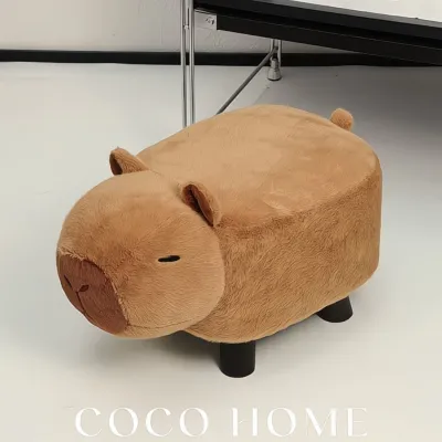 Modern Plush Shoe Changing Stool Home Sofa Low Stool Cute and Soft Shoe Changing Stool