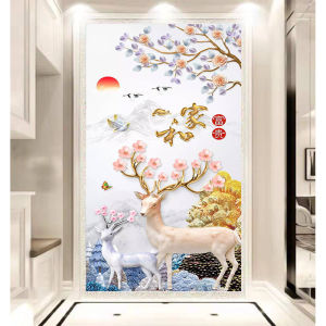 Tranh gắn đá đính full toàn bộ Hưu May Mắn