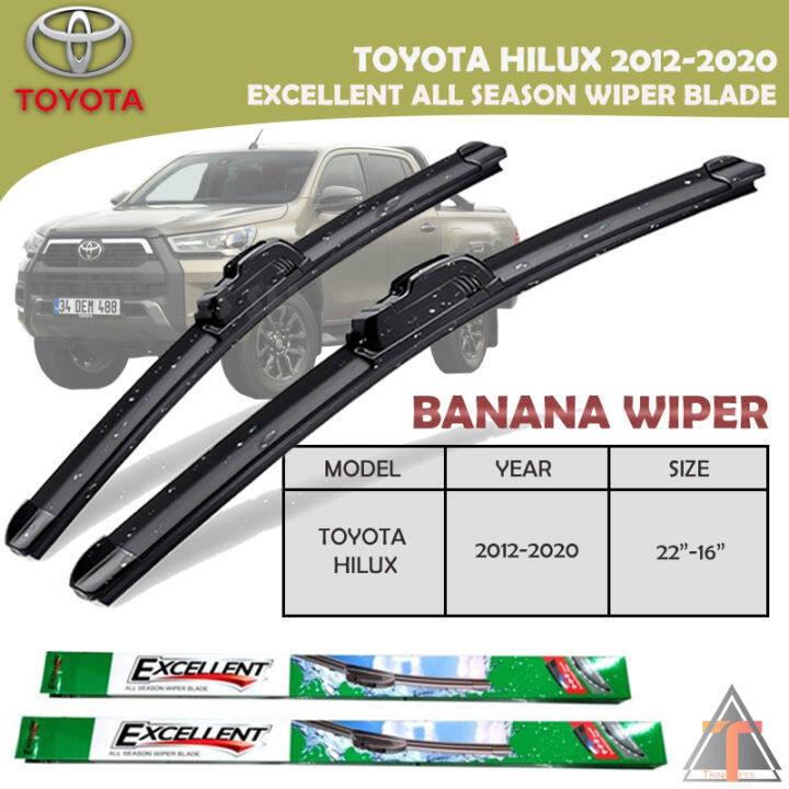 2012 toyota corolla wiper blade clearance size