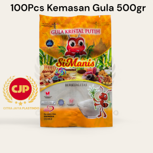 100 Pcs Plastik Kemasan Gula Ukuran 500Gr/ 1Kg