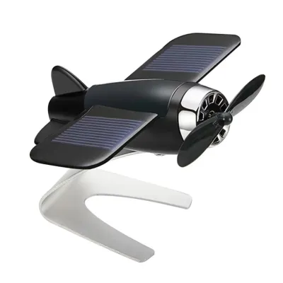 SIMPLYBEST Solar Airplane Car Diffuser Office Air Freshener Rotating Fragrance Dashboard Interior Car Perfume