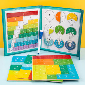 Multicolor Magnetic Fraction Learning Math Educational Book Toy Toys Arithmetic Pecahan matematik