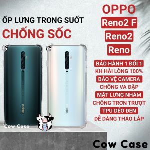 Ốp lưng Oppo Reno 2F Reno 2Z chống sốc silicon dẻo trong Cowcase | Vỏ điện thoại Oppo bảo vệ camera toàn diện