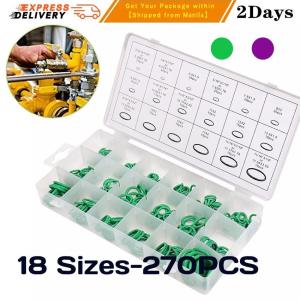 270pcs/set O-Ring Repair Box O-Ring Set Of Black Rubber Ring Oil Resistance Wear Resistance And Good Elasticity Black Rubber Rubber Ring Repair Box