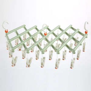 29 Clips Foldable Windproof Clothes Drying Plastic Rack / Plastic Sock Clips / Multi Clamp Clips Hanger/FireheartWarrior