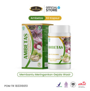 AMBETAS Obat Herbal Wasir Ambeien Ambeyen Mengatasi Benjolan Dubur Sakit Kapsul Binasyifa 60 Kapsul Herbal