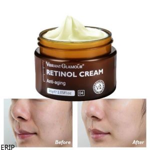 Erya Shop VIBRANT GLAMOUR Retinol Set Face Cream+Face Serum Firming Collagen Anti-Aging Facial Treatment Anti Wrinkle Moisturizing Whitening Eye Treatment For Puffy Bags Dark Spots Fine Lines Wrinkles Eye Repair Serum Skin Care 2PCS