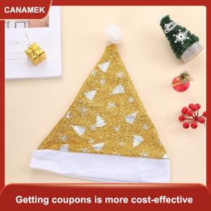 【CANAMEK】 Long Lanh Đầy Màu Sắc Giáng Sinh Mũ Cho Người Lớn Trẻ Em Sáng Bóng Bông Tuyết Cầu Vồng Santa Claus Hat Xmas Mũ Năm Mới Đảng Trang Trí Đạo Cụ