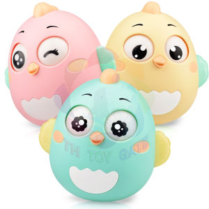 Đồ Chơi Lật Đật Phát Âm Thanh Hình Con Gà Chớp Mắt Có Nhạc Nhẹ Nhàng Cho Bé Yêu. Đồ Chơi Ngộ Nghĩnh Cho Bé Từ 3 Tháng