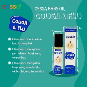 (Bisa COD ) Cessa Cough N Flu (0-3th)  Essential Oil Pereda Batuk & Pilek Bayi Aromaterapi Baby