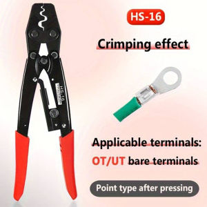 HS-16 วงล้อขั้วเปลือยคีมจีบฉนวนคีมจีบ คีมย้ําหางปลา แบบใช้มือ สําหรับหางปลา For คีมย้ำสายไฟ ย้ำสาย คีมย้ำ หางปลา 1.25-16mm คีมย้ำรูปตัวU คีมย้ำปลายสายไฟเปล่า ย้ำหางปลาเปลือย สายไฟ