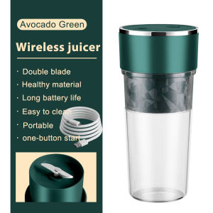 【2021 New】 Juicer Cup Juice Blender Small Juicer Cup Bottle Juice Maker Mixer Electric Fruit Machine Smoothies Maker USB Charging Juice Cup Bottle Portable Wireless Fruit Blender Multifunctional Juicer Cup Blender