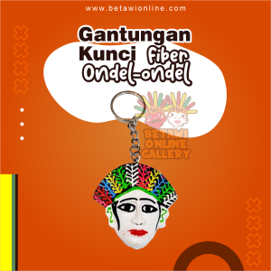 Gantungan Kunci Kepala Ondel-Ondel Fiber [HARGA SATUAN]