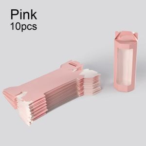 MINUTE 10pcs Hình bát giác Hộp quà tặng Trong suốt Thiết bị cầm tay Hộp quà hoa Đơn giản Gấp lại Hộp trưng bày cửa sổ Thích hợp để làm bao bì quà tặng