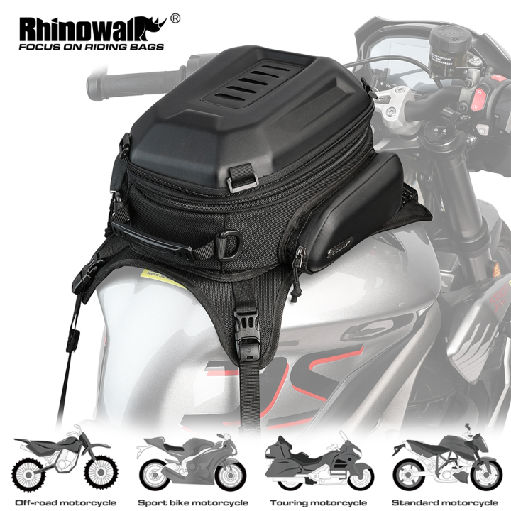 Rhinowalk Motorcycle Fuel Tank Bag Waterproof 15L-18L Expandable