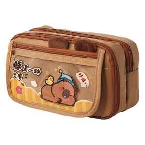 Large Capacity Pencil Case Pencil Holder Cartoon Capybara Pencil Pouch Pencil Bag Lovely Pen Bag Gift for Student
