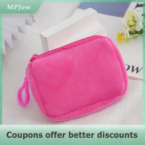 【MPJow】 Korean Mini Fashion Plush Square Zipper Coin Purse Women Thin Small Handbag Card Package Coin Bag Cute Purse Key Earphone Pouch