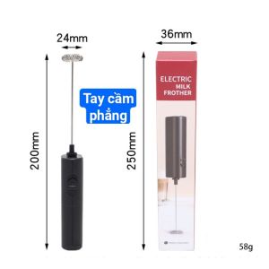 Máy Đánh Trứng Máy Đánh Kem MIni Cầm Tay Máy Tạo Bọt Cafe Điện Chạy Bằng PIn AA Chất Liệu Thép Không Gỉ + Nhựa ABS Bền