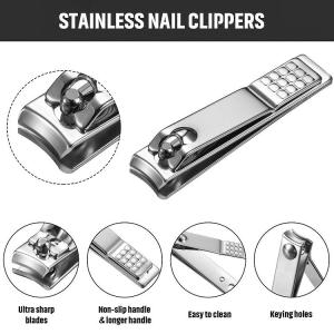 Gunting Kuku Besar Stainless Steel Anti Slip  Alat Pemotong Kuku Super Tajam Nail Clipper Anti Karat