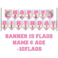 ROBLOX GIRL PINK CAKE TOPPER WITH NAME & AGE. 