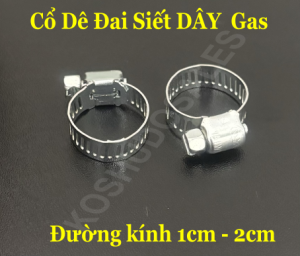 02 Cổ dê siết dây dẫn gas - Đai siết INOX siết các ống có đường kính từ 1cm đến 2cm