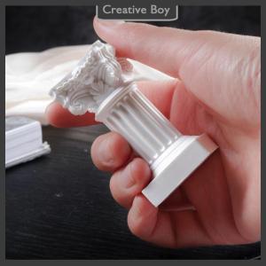 [Creative] Roman Pillar Greek Column Statue Pedestal Candlestick Stand Figurine Sculpture Indoor Home Dinning Room Garden Scenery Decor