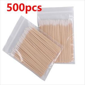 500pcs Pointed Cotton Swab Wooden Cotton Stick Swabs Buds Women Makeup Medical Tip Cotton Buds Disposable Bagged Makeup Wooden Cotton Swab Nose Ears Cleaning Health Care Tool
