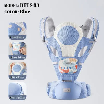 6-in-1 Baby Carrier Newborn to Toddler Detachable Infant Baby Hip Seat Carrier for 0-20KG Perfect for Shopping Travel