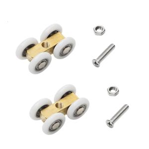 2Pcs Shower Door Sliding Rollers Adjustable Sliding Door Wheel Universals Glass Sliding Door Hanging Wheel Enduring