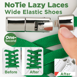 ไม่จำเป็นต้องผูกเชือกรองเท้าแบบขี้เกียจ ดีไซน์แบบใส่และถอดใน  วินาที เหมาะกับรองเท้าหลายสไตล์ อุปกรณ์เสริมรองเท้า一秒穿脱免系懒人鞋带
