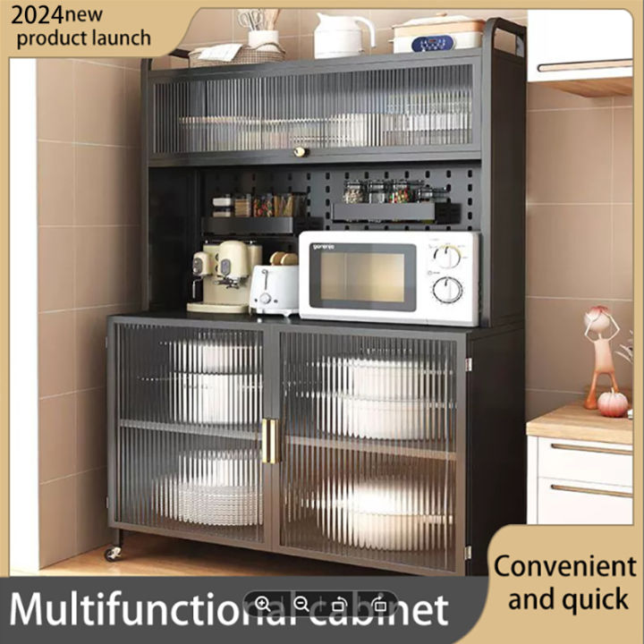 Kitchen Supplies Storage MultiLayer with door rack Cupboard