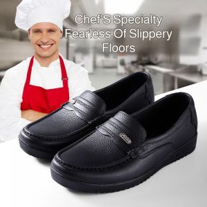 Waterproof rain shoes mens low chef thick bottom plastic kitchen work shoes/Mens Waterproof Rain Work Shoes Short Leather Kitchen Plastic Thick Bottom Chef Slip Resistant