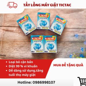 Vệ Sinh Lồng Máy Giặt Tictac - Khử Mùi Kháng Khuẩn Cửa Ngang Cửa Đứng