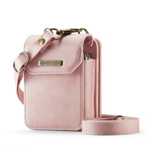 for Samsung Galaxy Z Flip 8 7 6 5 Wallet Phone Case RFID Blocking Crossbody Bag PU Leather Magnetic Snap Card Holder Flip Phone Cover with Detachable Adjustable Shoulder & Wrist Strap