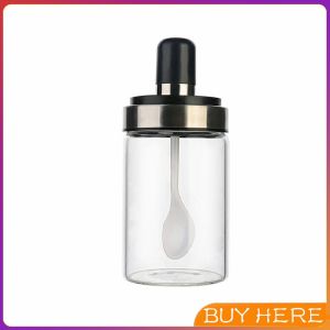 BUY HERE โถปรุงรส ได้แก่ มีช้อนและพร้อมฝาปิด โถเกลือ กล่องเครื่องปรุงรส Seasoning jar with spoon and lid