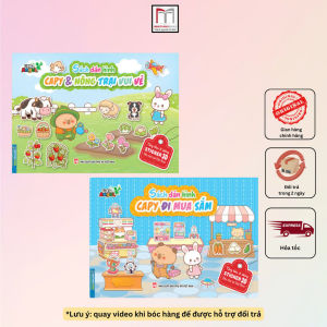Sách - Combo Sách dán hình Capy (tặng kèm phòng sticker 3D)
